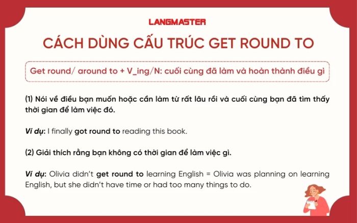 Sử dụng cấu trúc Get round to