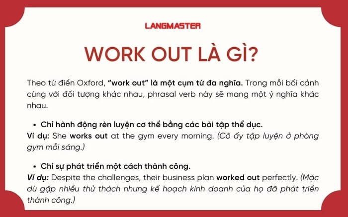 What does Work out mean?