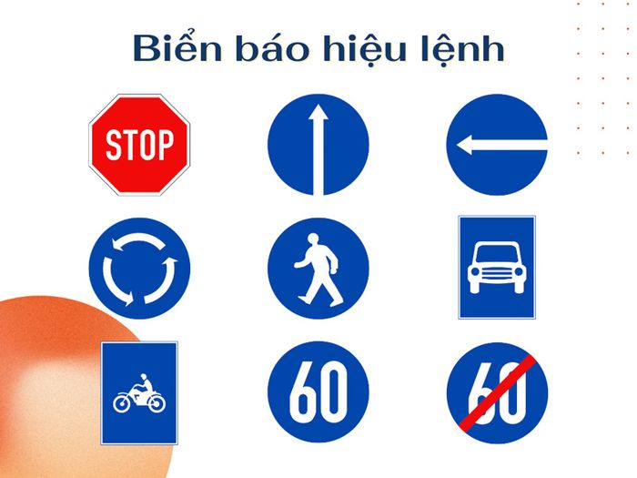 Từ vựng về biển báo hiệu lệnh