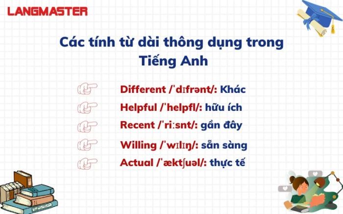 Popular long adjectives in English
