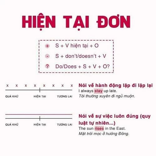 Cách sử dụng thì hiện tại đơn (present simple)