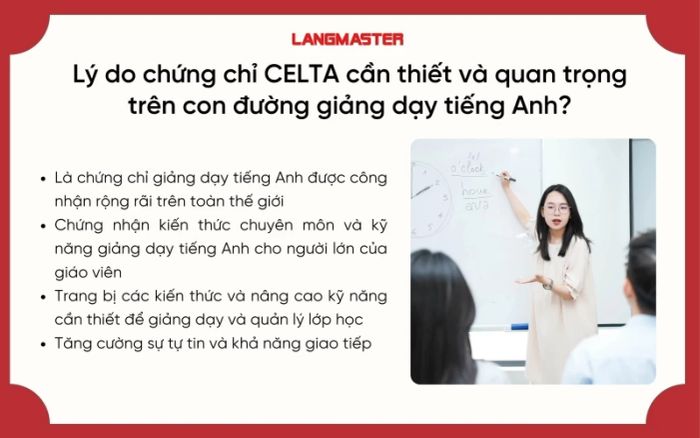 The reasons why the CELTA certificate is necessary and important on the path of teaching English
