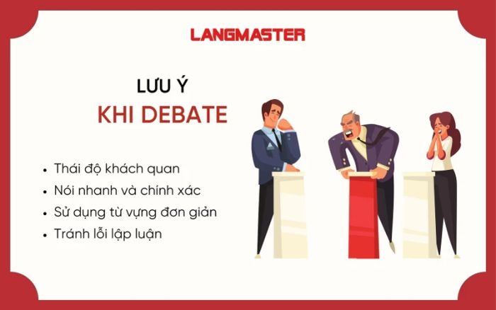 Ghi chú khi tham gia tranh luận bằng tiếng Anh