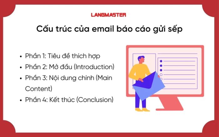 Cấu trúc của email gửi báo cáo cho sếp