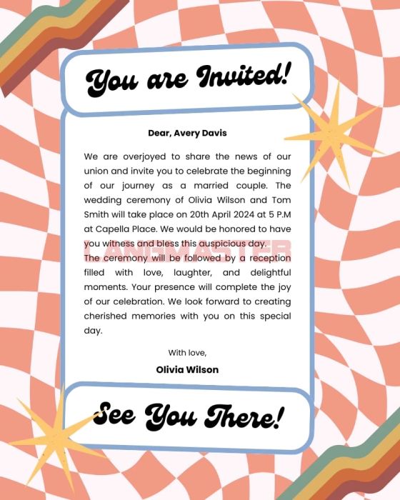 English invitation letters commonly used in everyday life