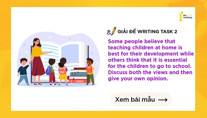 ielts writing task 2 dạy trẻ em