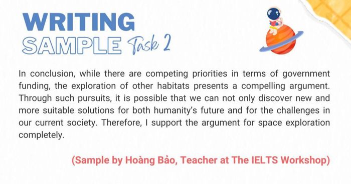 Investment in space exploration IELTS Writing Task 2 model 2