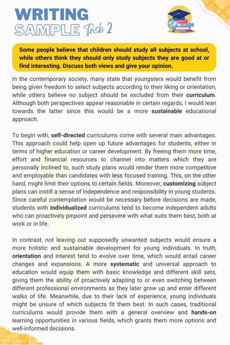 education ielts writing task 2 example 1