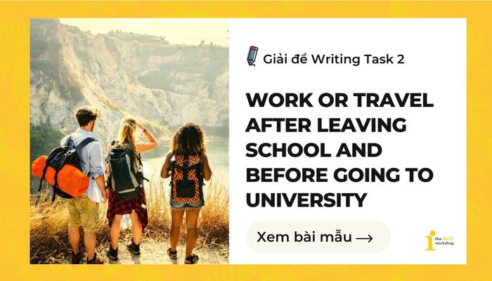 Work or travel after completing school and before entering university theme