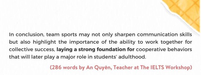 Team Sports IELTS Writing Task 2 example part 2
