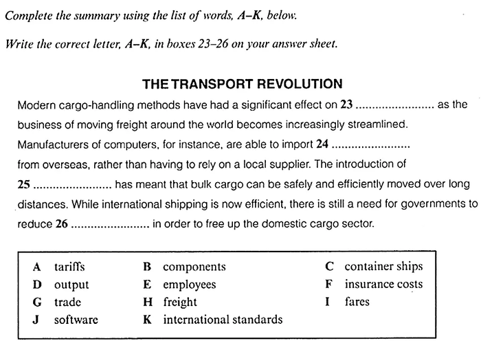 Bài tập IELTS Reading dạng Gap Fill Summary
