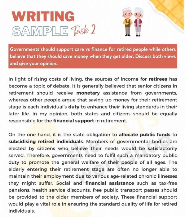 Example of Retired Individuals IELTS Writing Task 2 Part 1