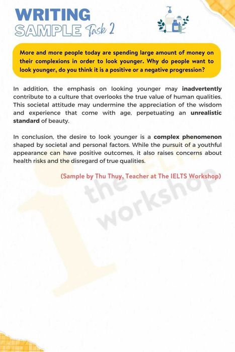 IELTS Writing Task 2 về Enhancement of Complexion mẫu 2