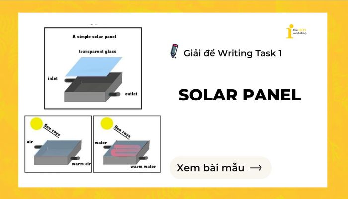 Bài tập IELTS Writing Task 1 về Tấm Pin Mặt Trời