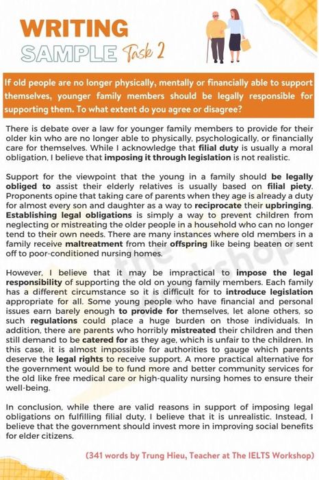 Younger family members legally support older ones