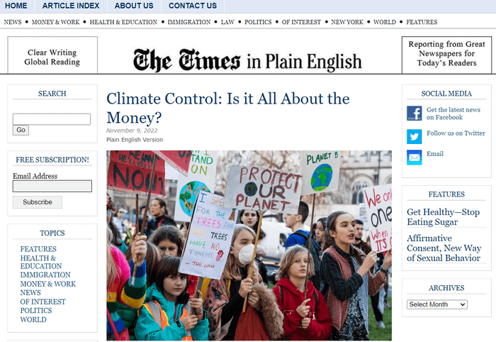 The Times in Simple English