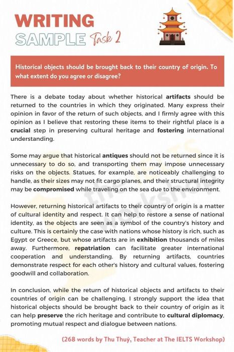 historical objects ielts writing task 2