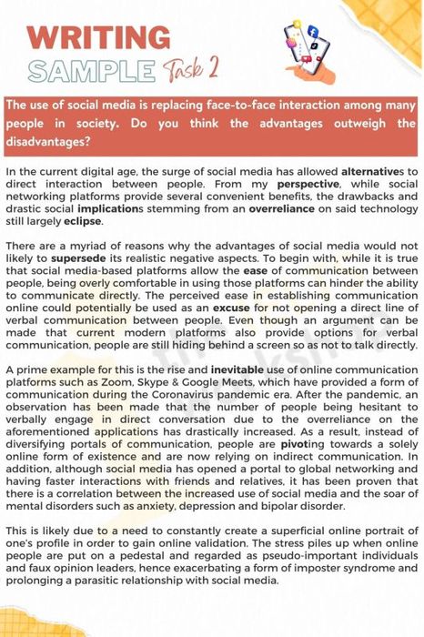The use of social networks is substituting face-to-face interaction among many individuals in society