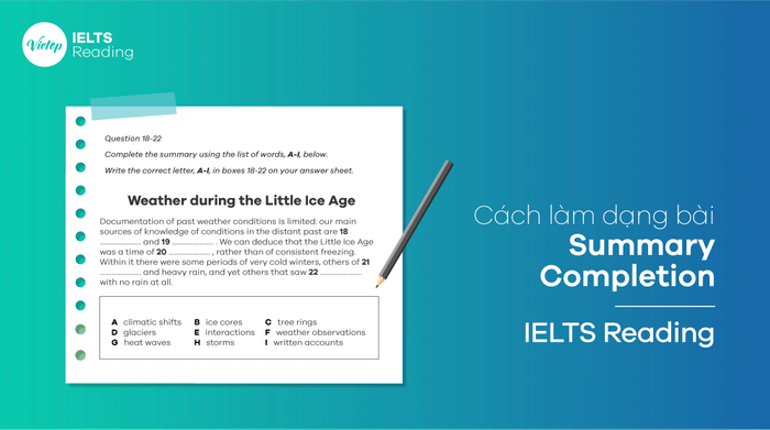 Phương pháp làm bài Summary Completion - IELTS Reading