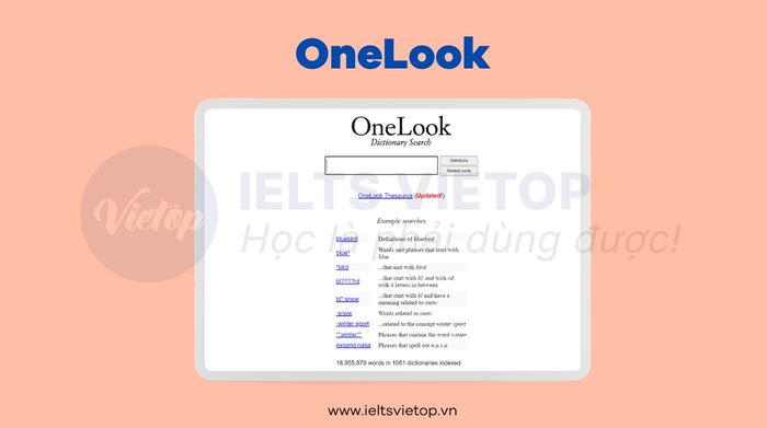 Web tra từ điển tiếng Anh