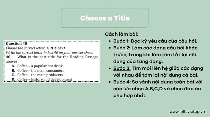 Dạng chọn tiêu đề