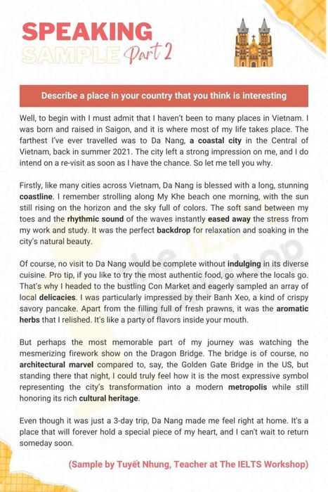 Illustrate a notable place in your country sample