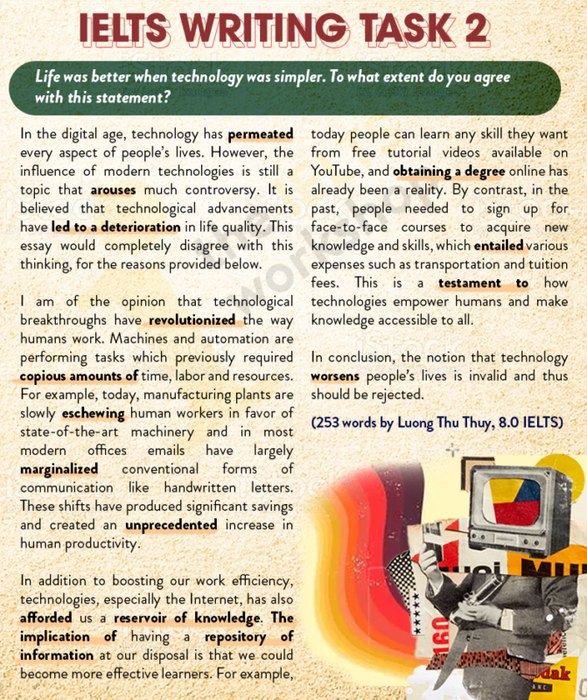 Công nghệ trong IELTS Writing Task 2