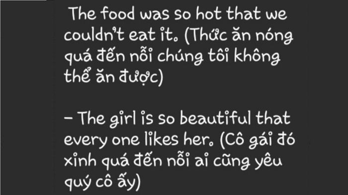 cấu trúc vì thế mà