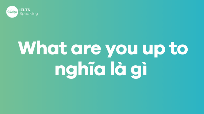What are you up to có nghĩa là gì trong tiếng Anh
