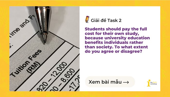 ielts writing task 2 chi phí học phí