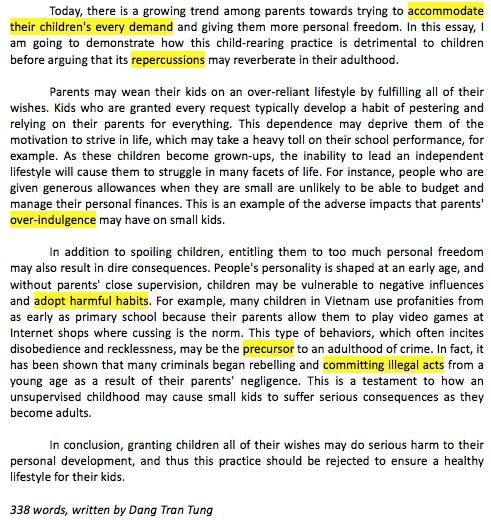 Parenting IELTS Writing Task 2