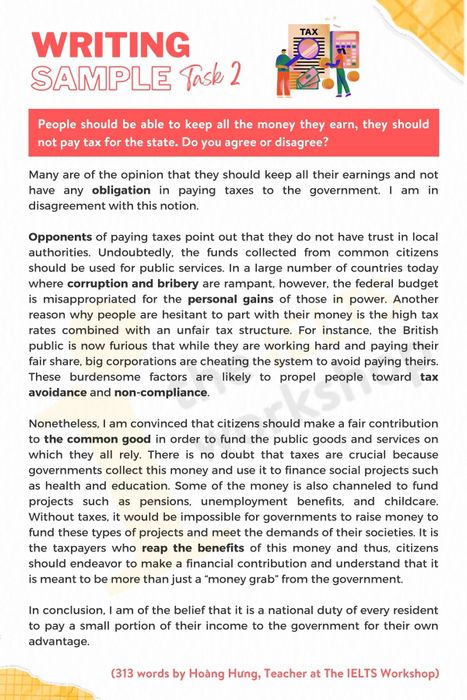 People should retain all the money they earn