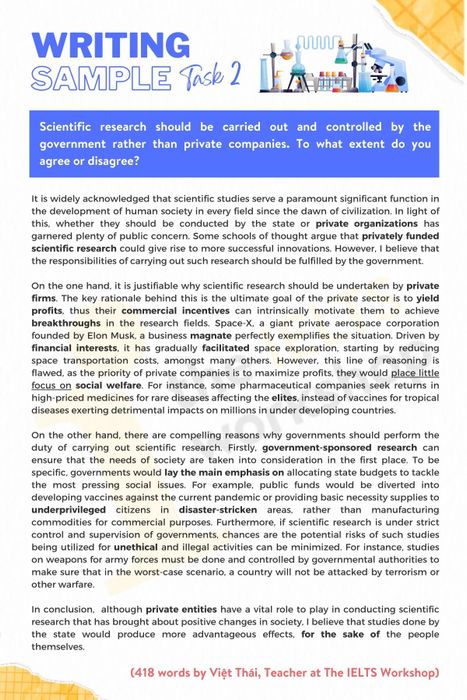 ielts writing scientific research