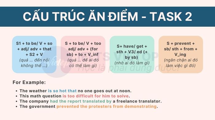 Cấu trúc để ghi điểm trong IELTS Writing task 2