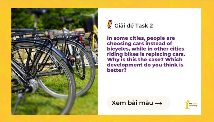 ielts writing task 2 people opt for cars rather than bicycles