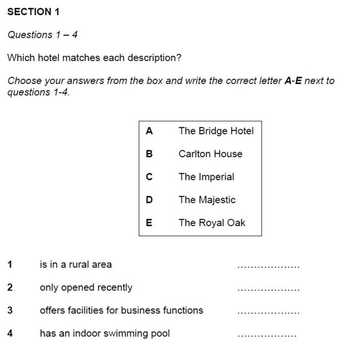 Common Types of Questions in IELTS Listening 6