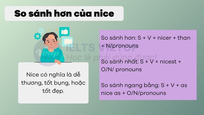 structure of the comparative form of nice