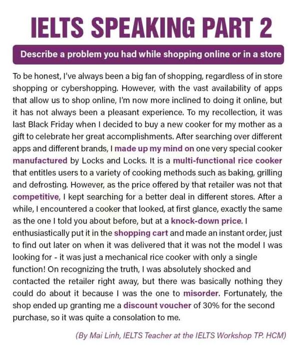Discuss an issue encountered while shopping online