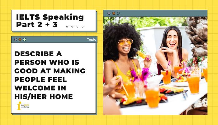 Elaborate on a person adept at making guests feel welcome in their home environment