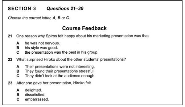 Common Types of Questions in IELTS Listening 3
