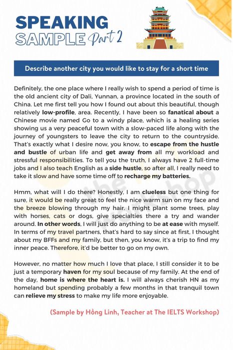 Discuss another city where you would like to reside temporarily