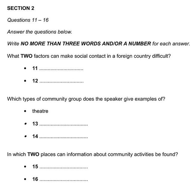 Common Types of Questions in IELTS Listening 5