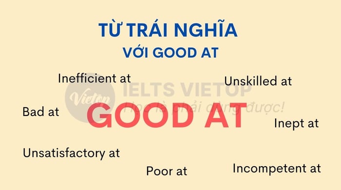 Từ trái nghĩa của good at