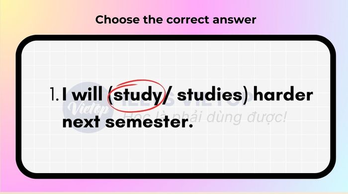 Chọn đáp án đúng số 8