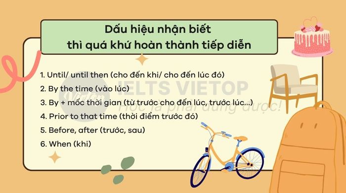 Dấu hiệu nhận biết thì quá khứ hoàn thành tiếp diễn