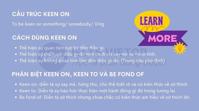 Bài tập về cấu trúc keen on