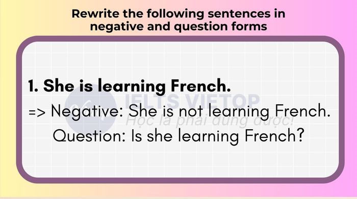 Transform the following sentences into negative and interrogative forms