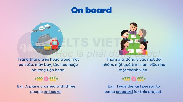 What does 'on board' mean?