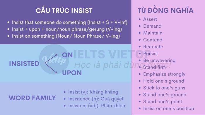 Bài tập về cấu trúc của insist