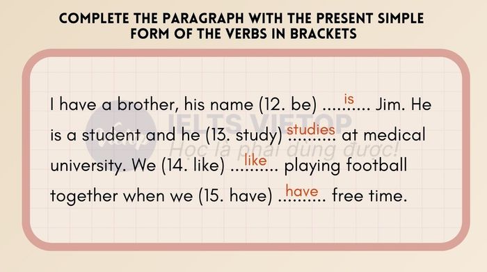 Rewrite the provided information in the present simple tense